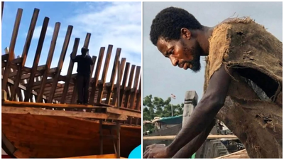 גבר מגינאה המכנה עצמו "אבו נח" בנה 8 תיבות והתריע: 'העולם עומד בפני מבול' | צפו