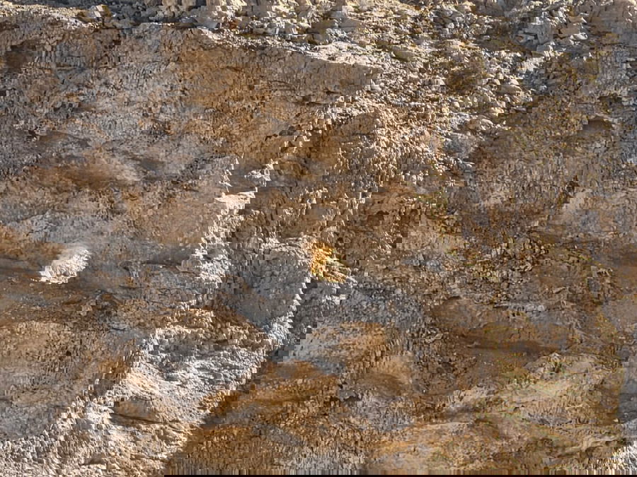 הסלע המואר באור השמש בהר כרכום