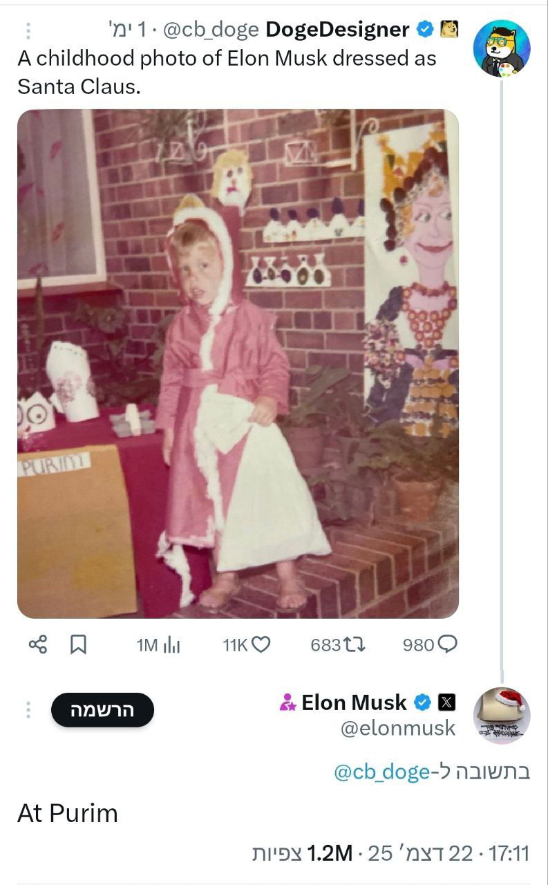 התמונה של אילון מאסק בגן היהודי 