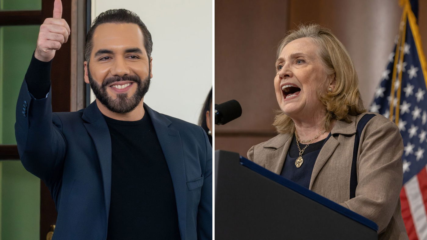 הילרי קלינטון מימין, נאיב בוקלה משמאל