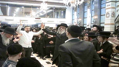 קבלת פנים לאסירים בברסלב מאה שערים