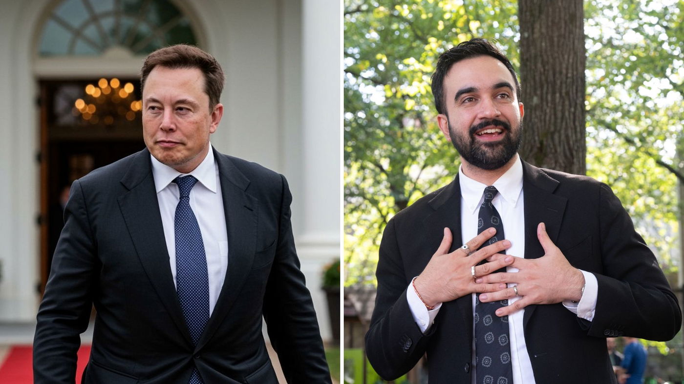 מימין זוהראן ממדאני, משמאל אילון מאסק