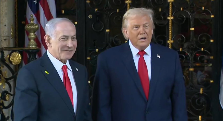 נתניהו וטראמפ בפגישה