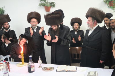 האדמו"ר מישועות יעקב סקולען, שבת במירון