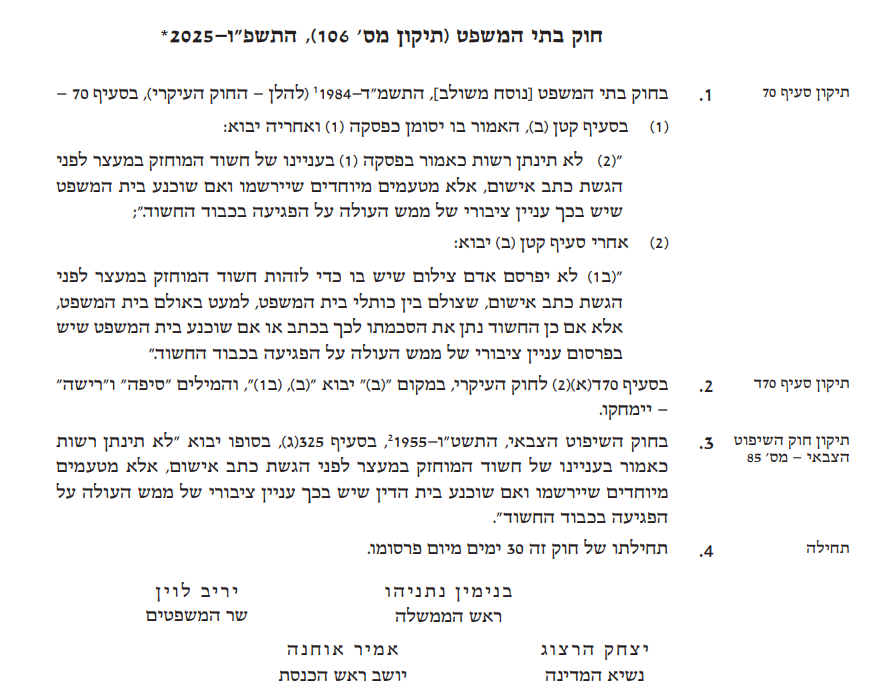 חוק בתי המשפט