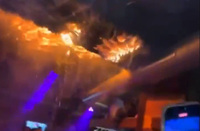 הרגעים הראשונים של השריפה