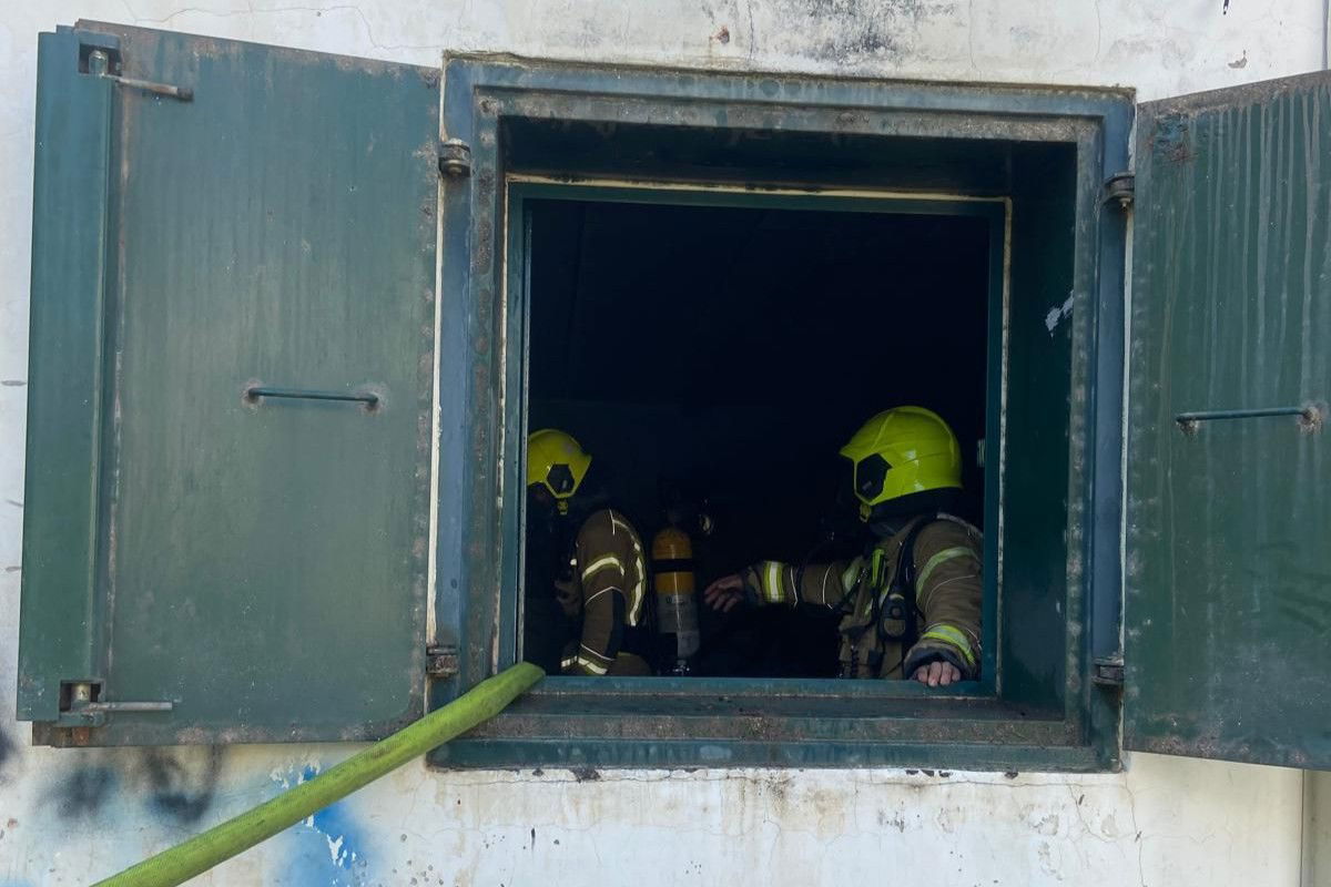 זירת השריפה בבית הספר "דרכי נועם"