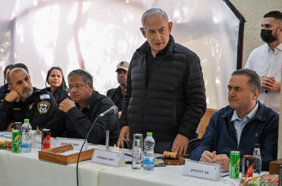 נתניהו בנגב עם השרים כץ ובן גביר