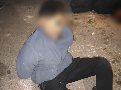 החשוד ברגע מעצרו, הלילה