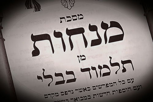 הדף היומי: מס' מנחות דף ד' יום חמישי כ"ו בטבת