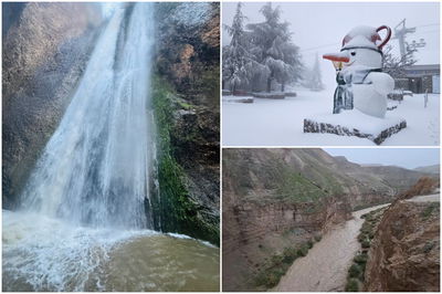 השלג בחרמון, נחל אוג ומפל התנור