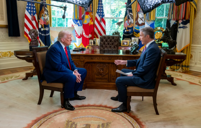 ריאיון עם הנשיא טראמפ בבית הלבן, אילוסטרציה