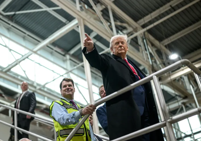 טראמפ בסיור בו אירעה התקרית