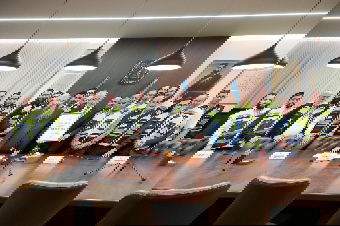 הנהלת ומתנדבי זק"א בלשכת רה"מ נתניהו