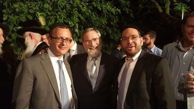 עם הרב יונתן זקס ושגריר אנגליה בישראל