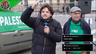 תיעוד אדיר מצרפת: העמיד פני תומך פלסטין בהפגנה - ואז זעק: "פלסטין... תהיה יהודית לעד!"