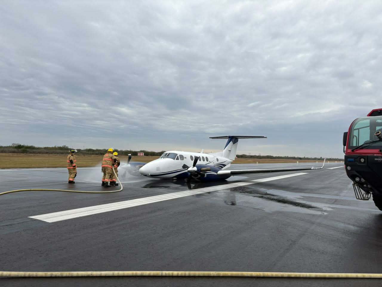 המטוס לאחר ה'נחיתת גחון'