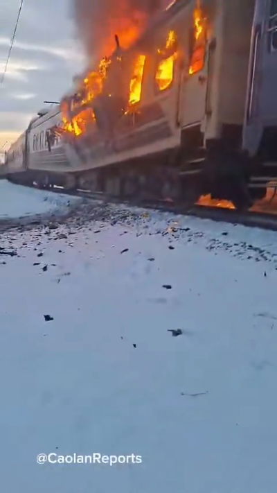 אכזרי: רחפן רוסי התרסק על רכבת נוסעת - חמישה נהרגו | תיעוד מהרגעים שאחרי