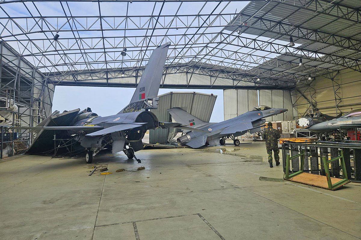 שדה התעופה בפורטוגל לאחר הסופה