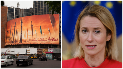 ראש מדיניות החוץ של האיחוד, קאיה קאלאס - כרזה של משמרות המהפכה באיראן