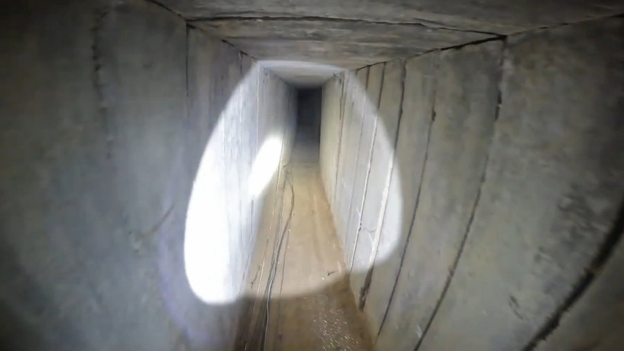 תיעוד מתוך התוואי התת-קרקעי במרחב חאן יונס