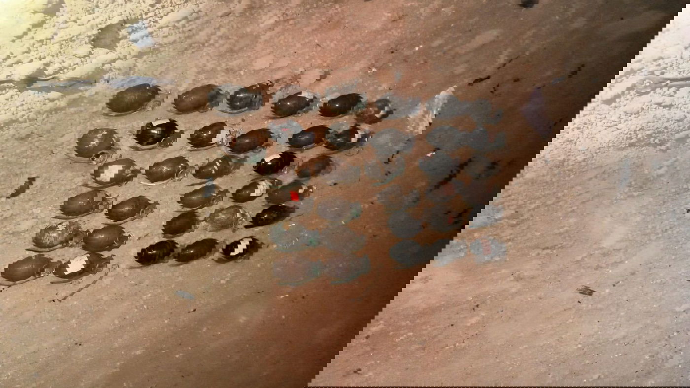 אמצעי לחימה שאותרו בתוך התוואי התת-קרקעי שהושמד במרחב חאן יונס