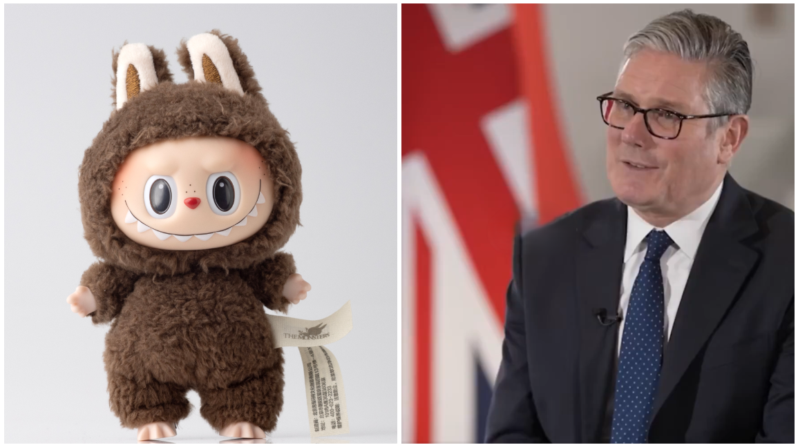 קיר סטארמר ראש ממשלת בריטניה = בובת הלבובו