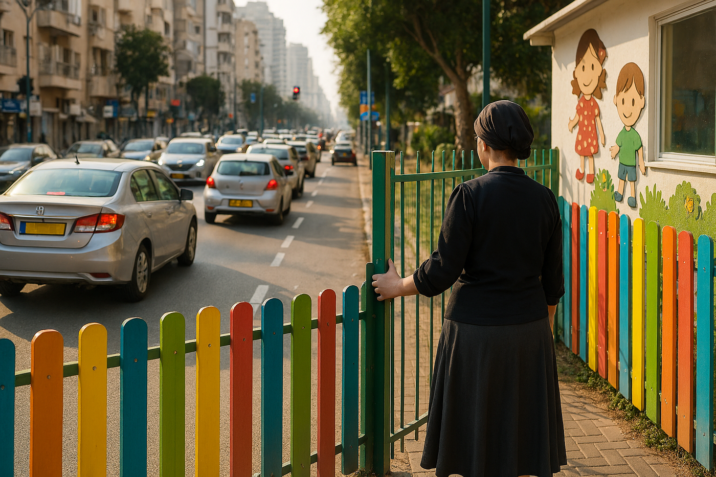 המצעד השקט בבוקר של נשים חרדיות שפותחות את הגנים