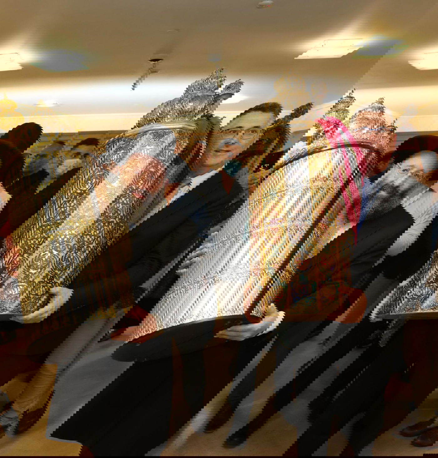 טקס קביעת מזוזה ופתיחת בית הכנסת הקבע של משרד החוץ