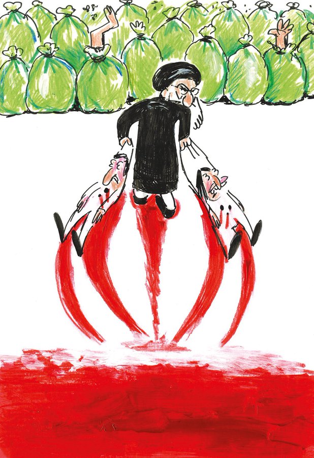 דגל של רצחנות - הקריקטורה של השארלי הבדו הצרפתי