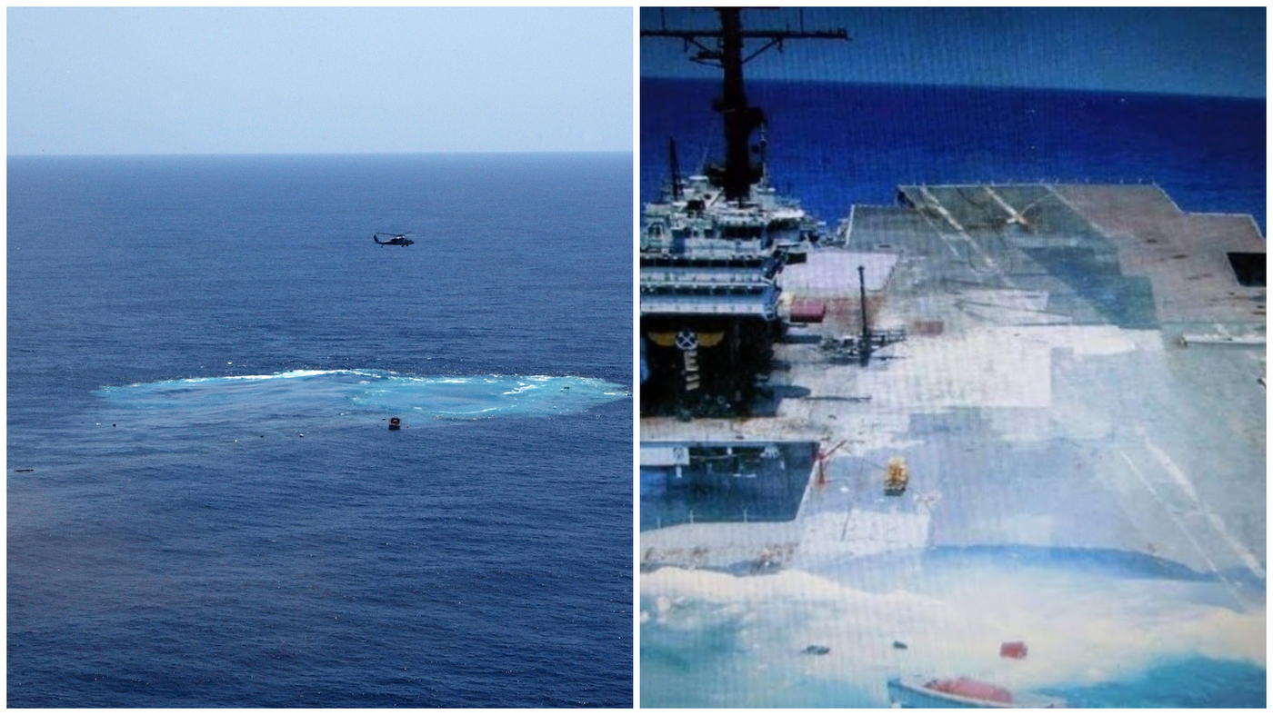 נושאת המטוסים "אמריקה" רק בסוף הוכרעה מאש ידידותית 