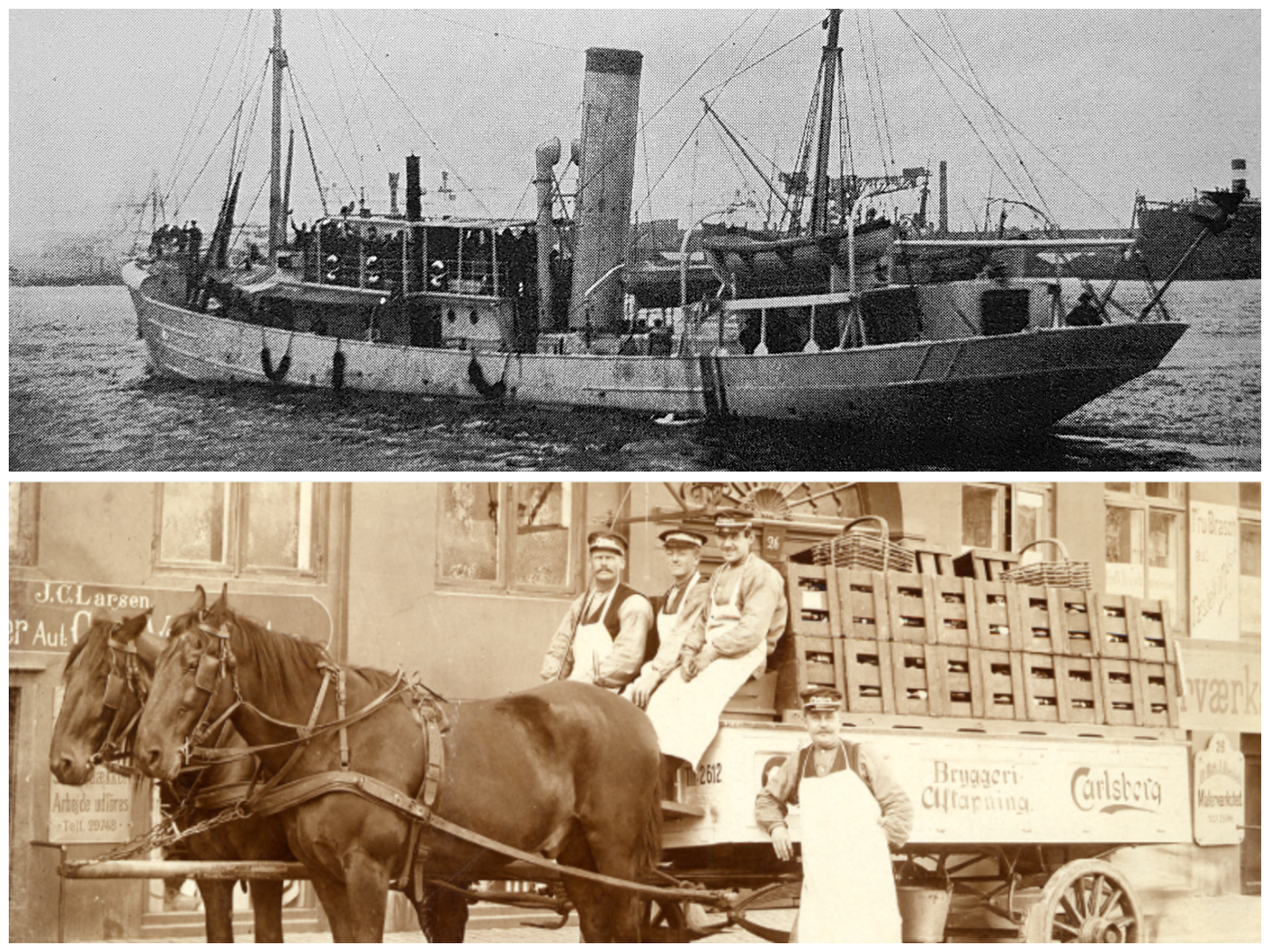 ספינת המחקר "ת'ור" עם הספונסרים בירה 'קרלסברג' (1875)