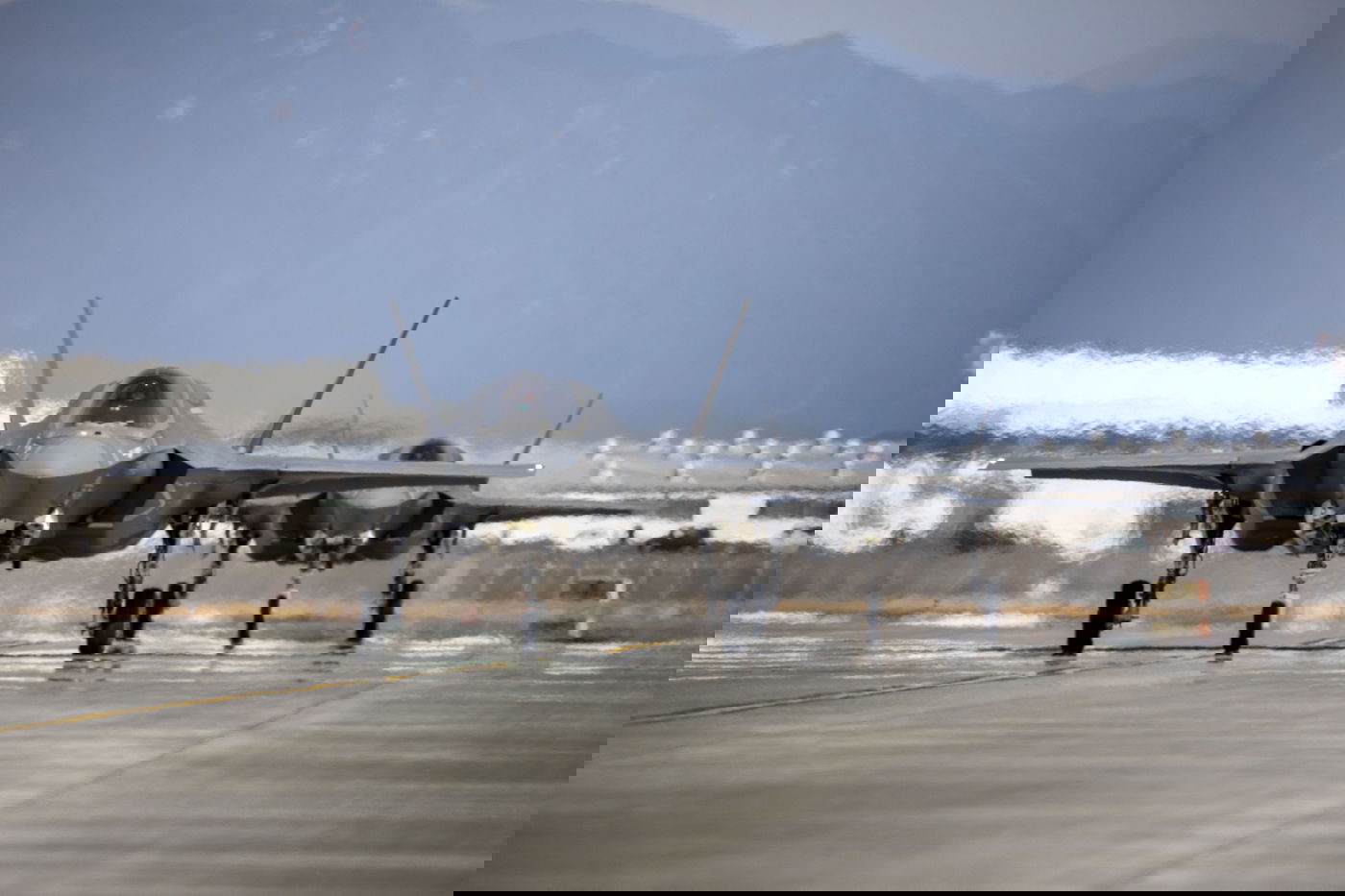 מטוסי F-35B לייטנינג II בבסיס האוויר חיל הנחתים