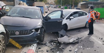 זירת התאונה באלעד