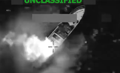 צבא ארה"ב תקף 'סירת סמים' שהייתה בדרכה לחופי המדינה | כך זה נראה 