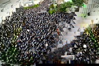 מסע הלוויית הגר"א שפירא זצ"ל - בירושלים