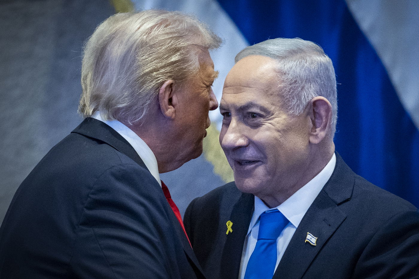 נתניהו וטראמפ בכנסת