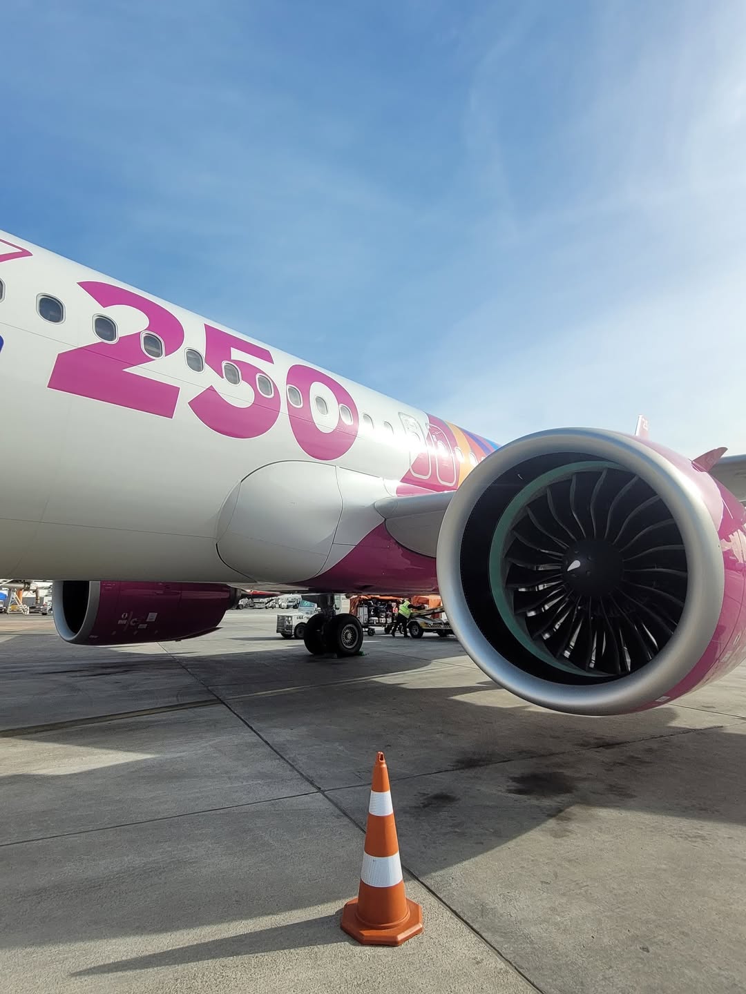 מטוס ה'250' של וויז אייר בנתב"ג