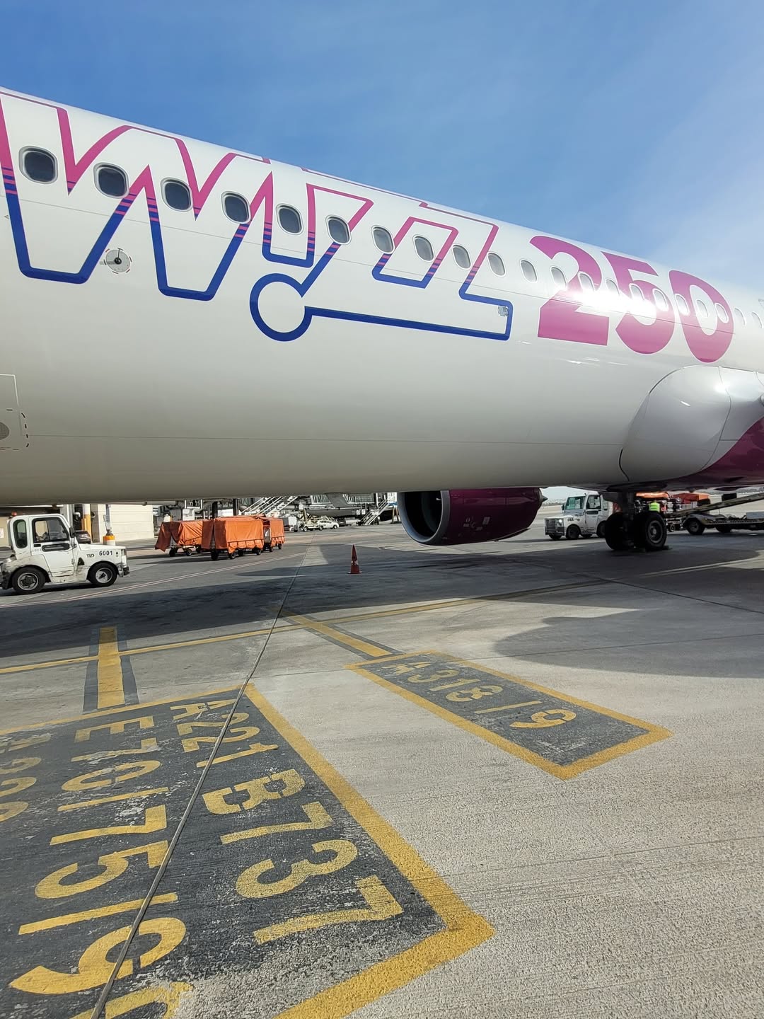 מטוס ה'250' של וויז אייר בנתב"ג