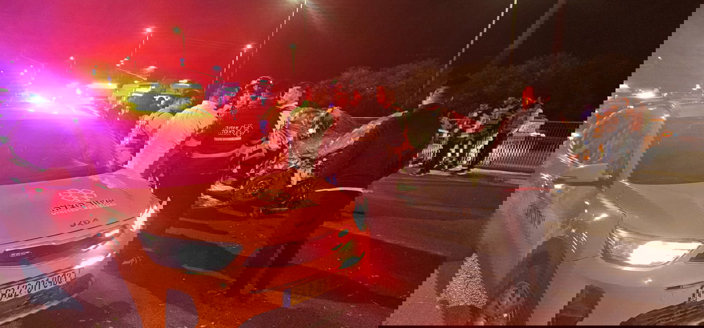 זירת התאונה הקטלנית, הלילה 