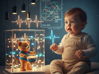 התינוקות סובבו את הראש בציפייה עוד לפני שהדובון נדלק