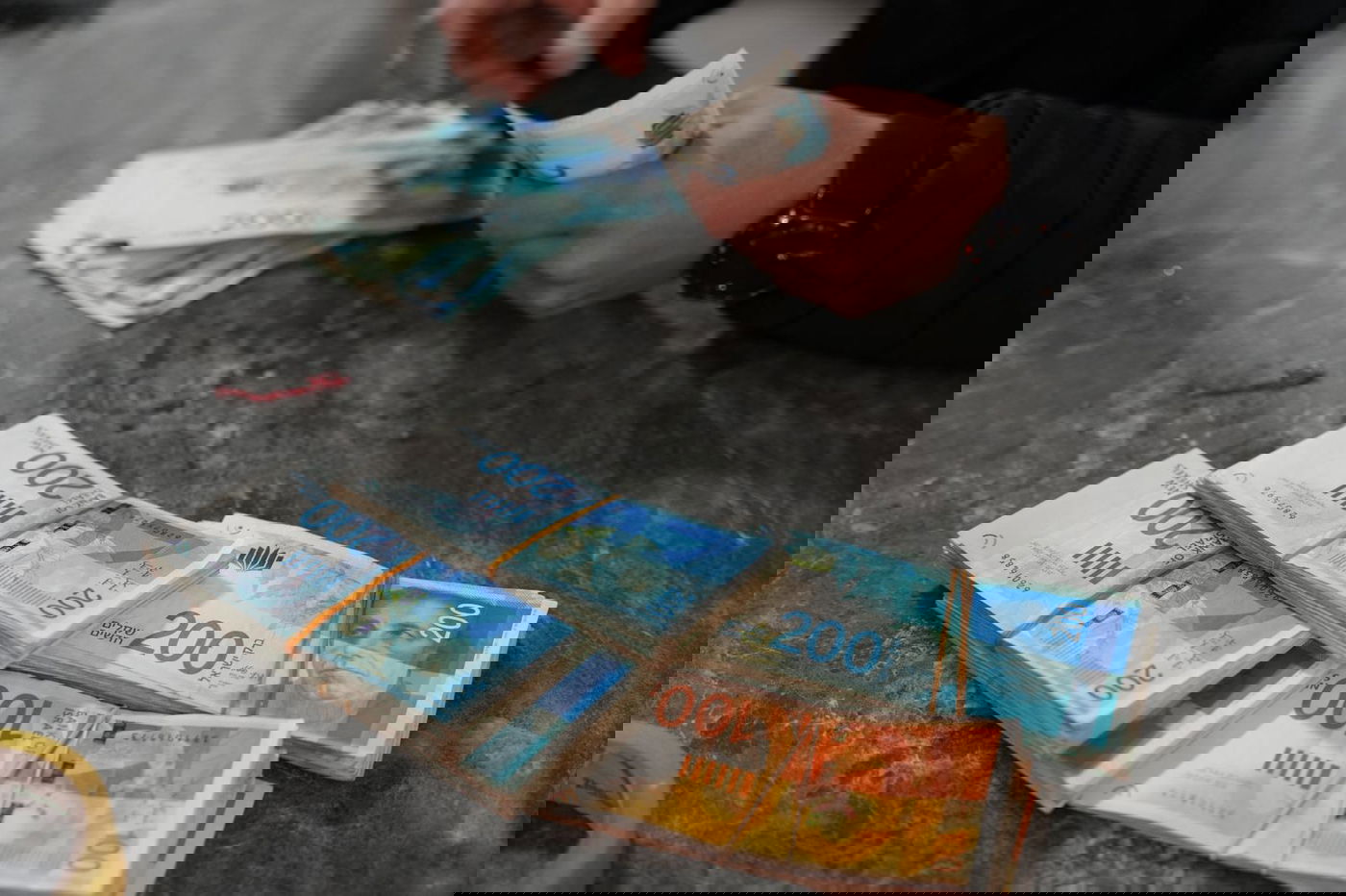 שטרות הכסף שנתפסו