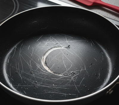 שריטה קטנה ותמימה על המחבת שלכם, היא למעשה פתח לשחרור חומרים מסוכנים