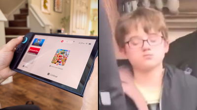 הילד נלקח למעצר, משמאל נינטנדו סוויץ', אילוסטרציה