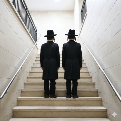 אבל אז נשמעה צרחה מקפיאת דם מחדר המדרגות