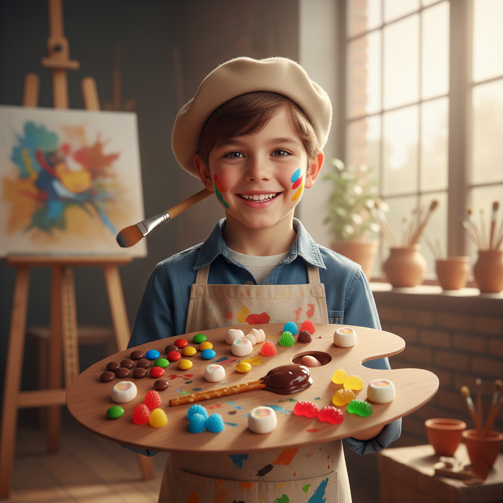 הצייר ופלטת הצבעים האכילה