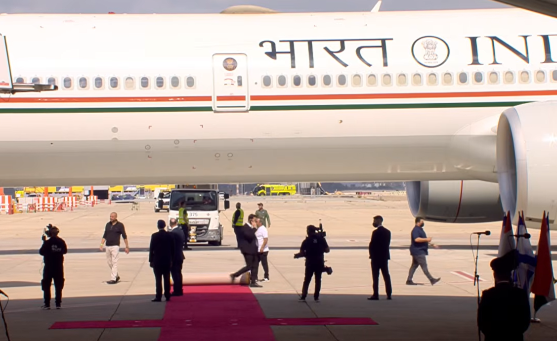 קבלת הפנים בנתב"ג לראש ממשלת הודו