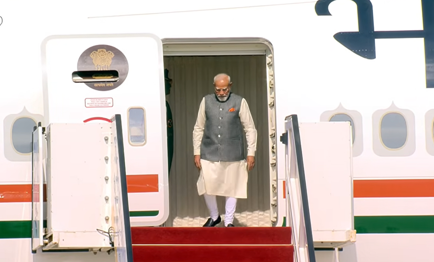 קבלת הפנים בנתב"ג לראש ממשלת הודו