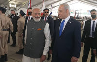 קבלת הפנים בנתב"ג לראש ממשלת הודו