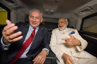 נתניהו ומודי בביקור הקודם בישראל ב-2017